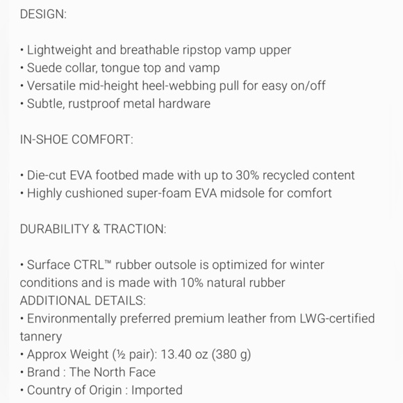 The NorthFace Halseigh Hiking Boot in Boo Brown. NWOT. Size 9.5 - Picture 12 of 12